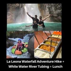 la leona waterfall and river tubing tour