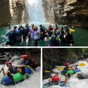 Private La Leona Waterfall + Private White Water River Tubing