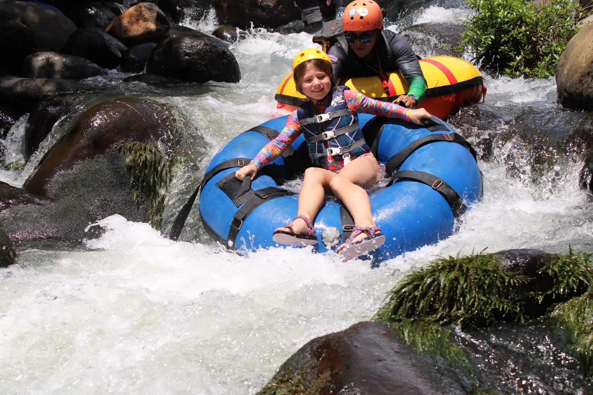 La Leona Waterfall White water river tubing with Kids