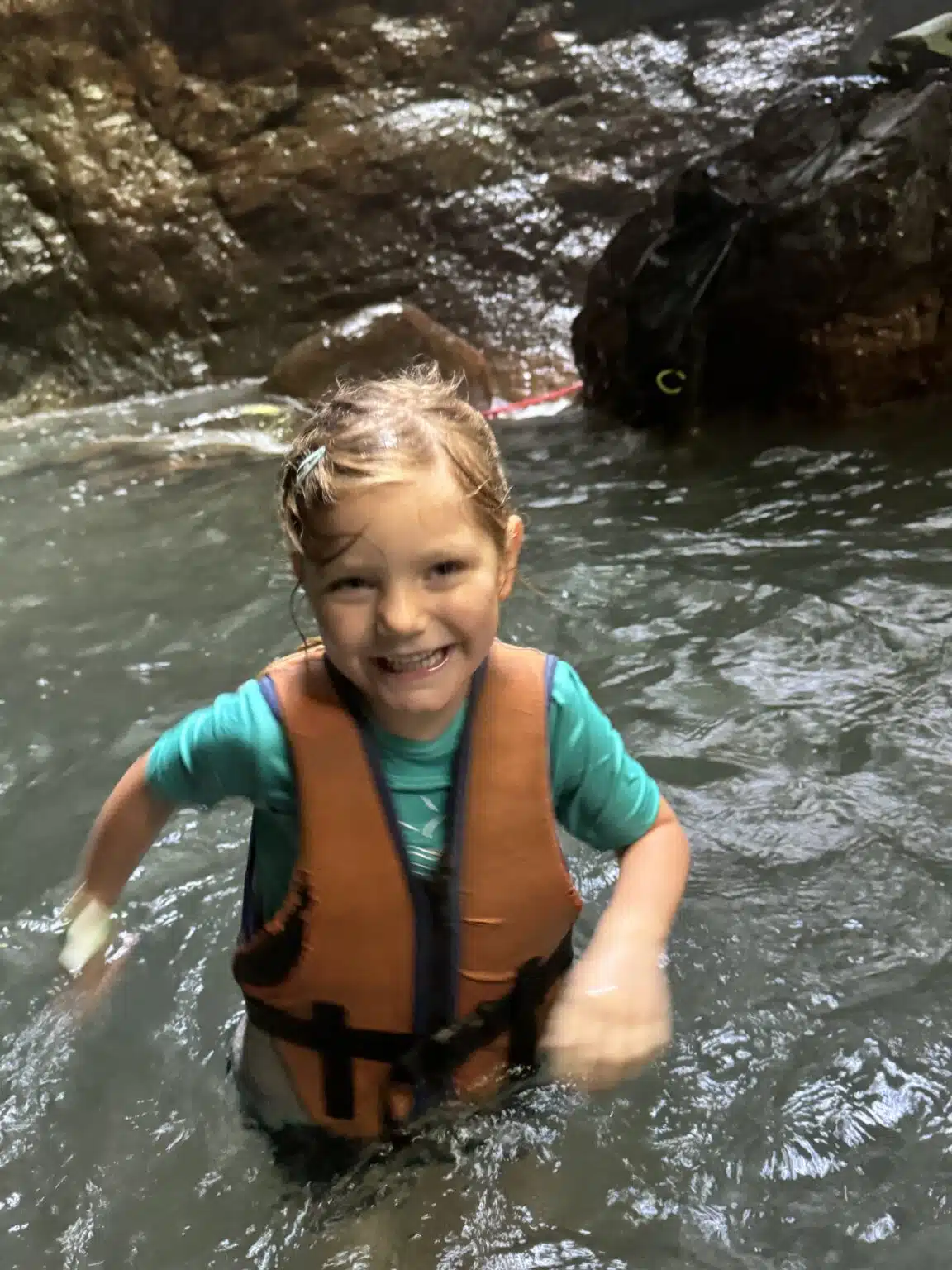 La Leona Waterfall with kids