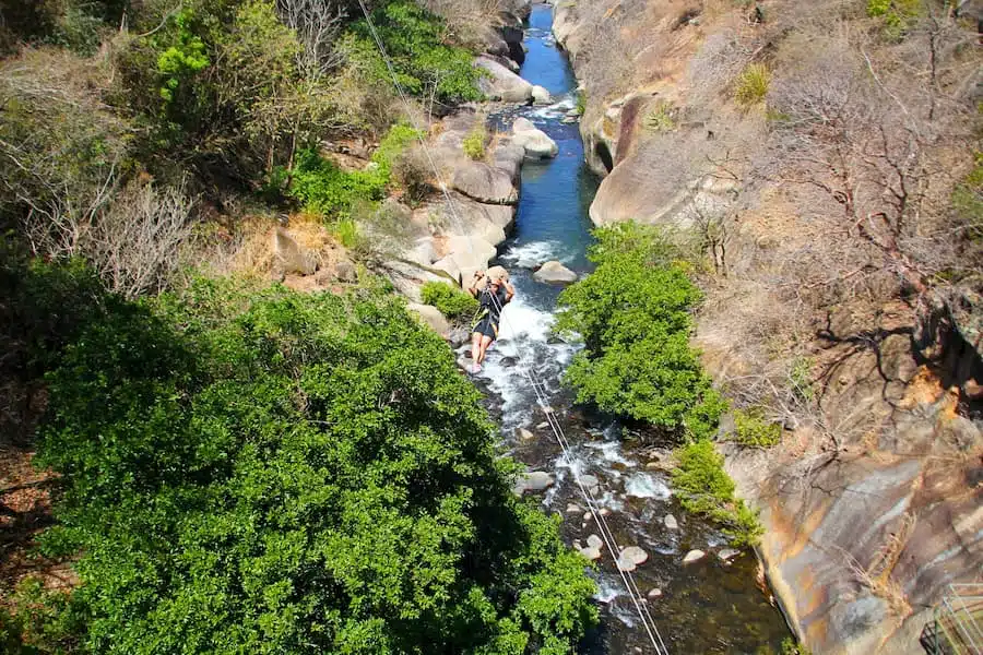 combine zip lining with lunch at the la leona restaurant