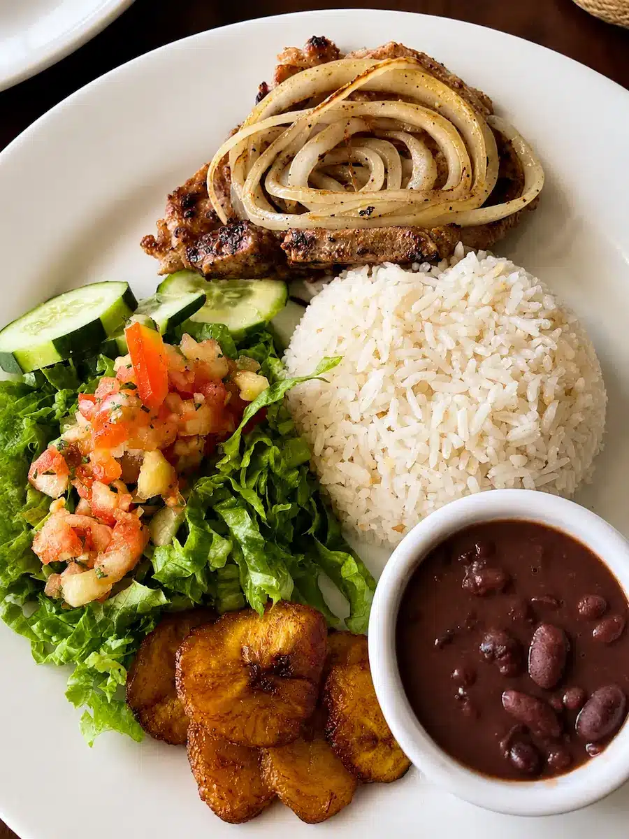casado at la leona restaurant near rincon de la vieja