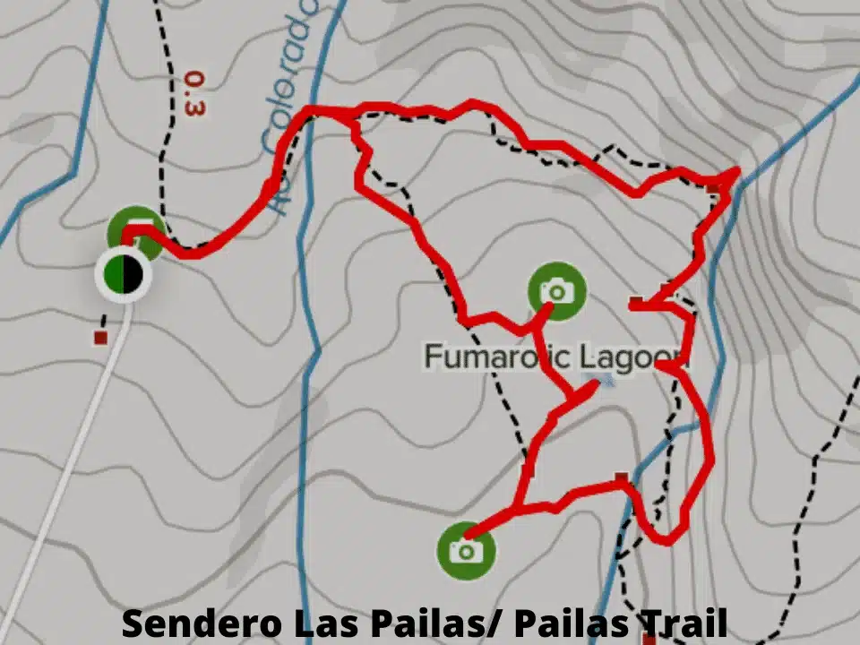 las pailas trail map